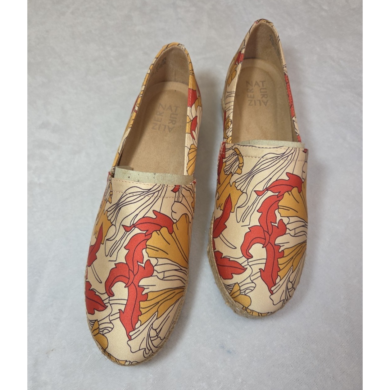 Naturalizer Floral Espadrilles In Red, Yellow, Cream